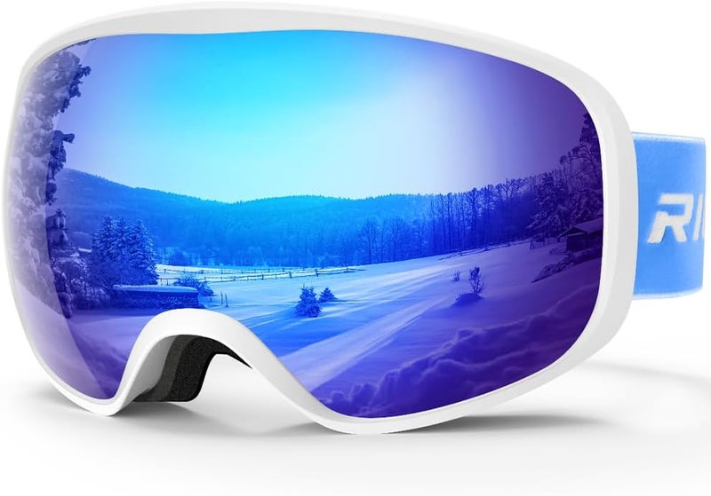 RIOROO Kids Ski Goggles for Boys Girls Aged 3-14, 100% UV Protection OTG Ski Goggles - Image 1